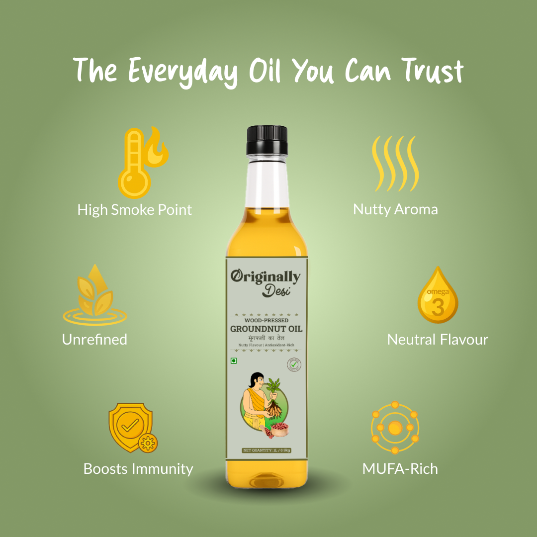 Wood-pressed Groundnut Oil