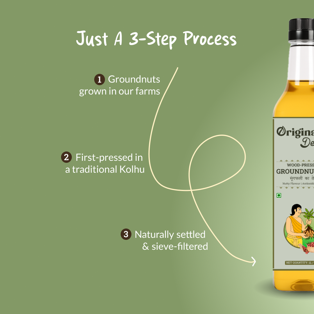 Wood-pressed Groundnut Oil