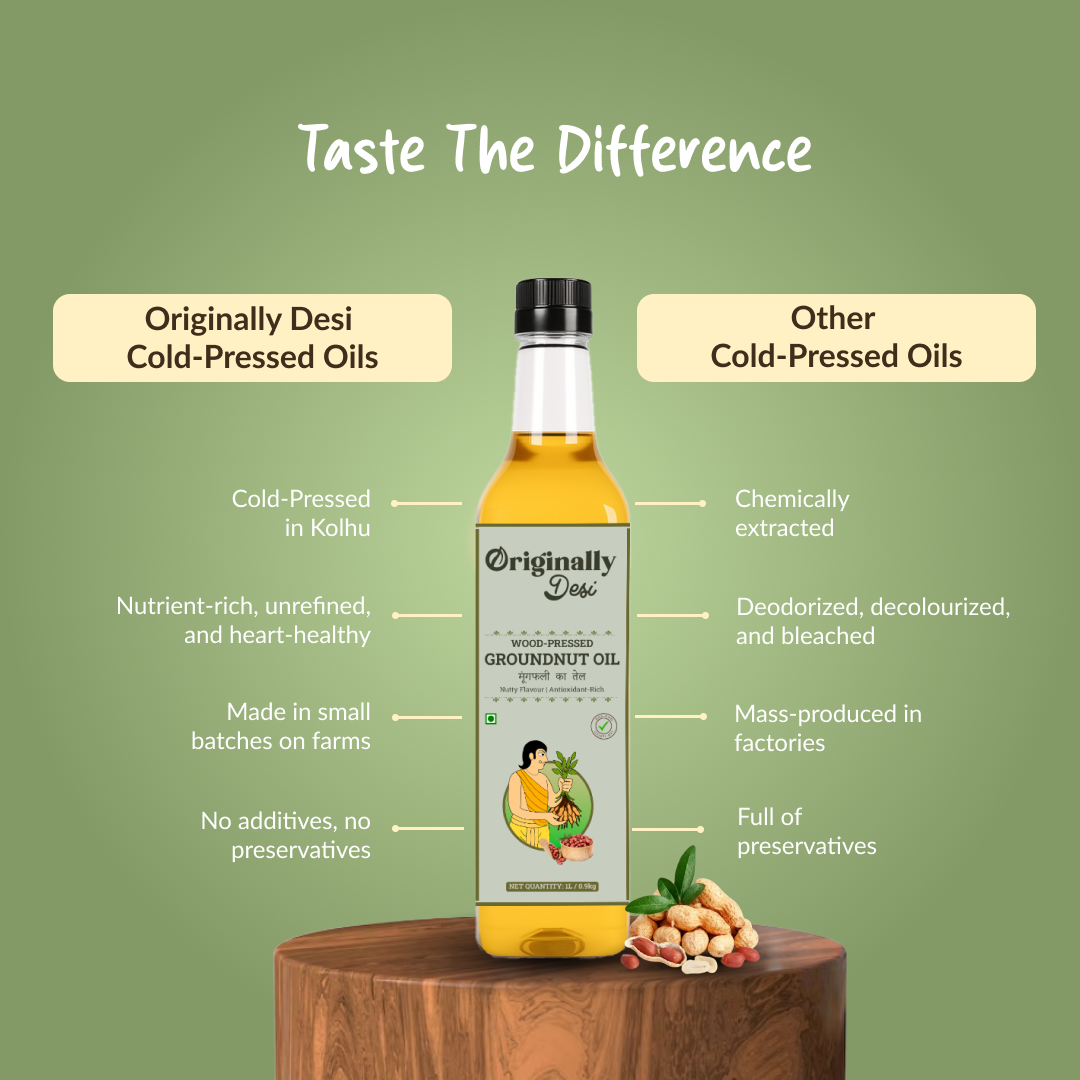 Wood-pressed Groundnut Oil