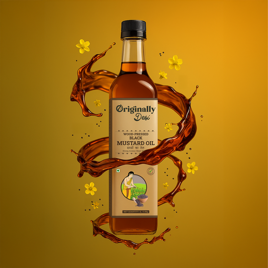 Wood-pressed Black Mustard Oil