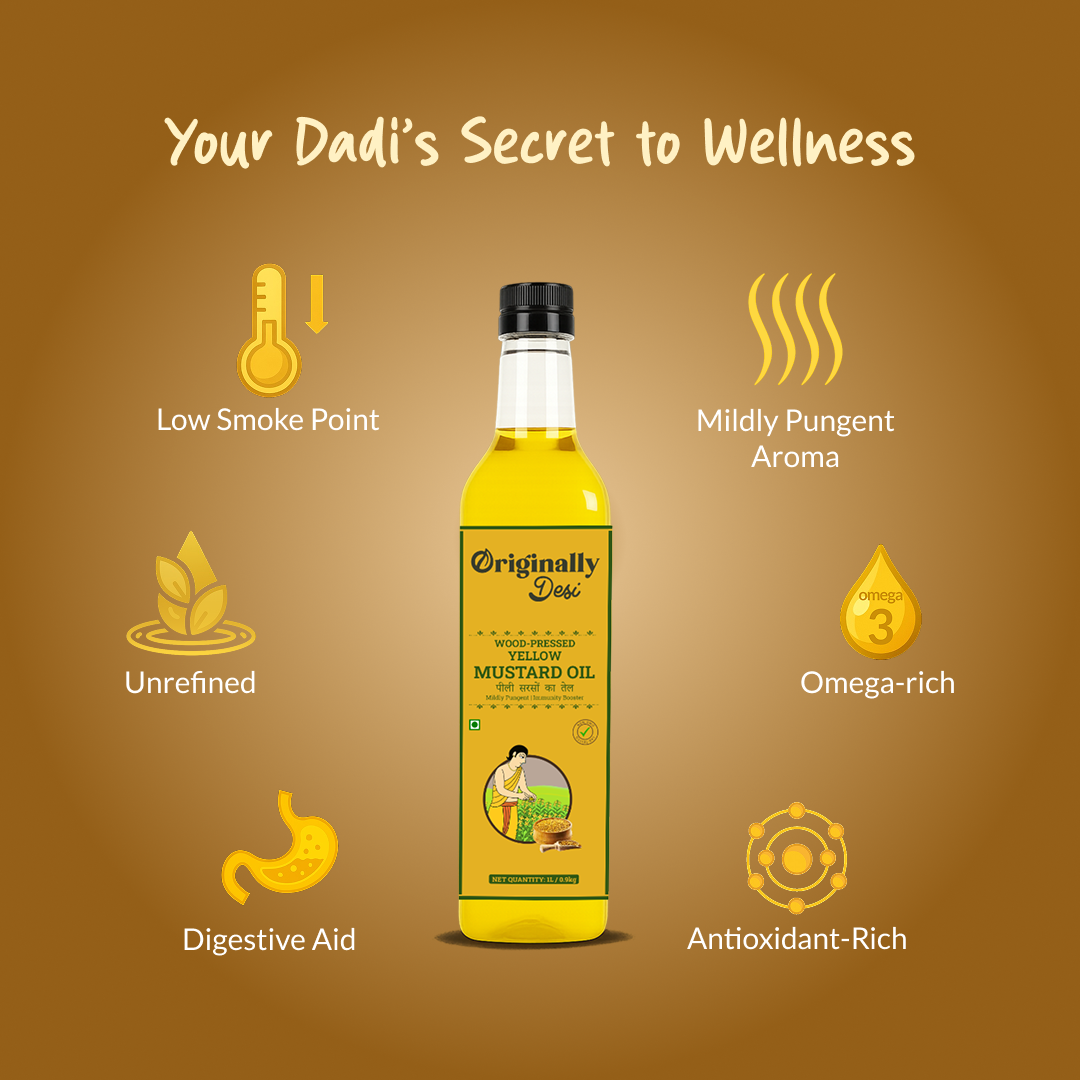 Wood-pressed Yellow Mustard Oil