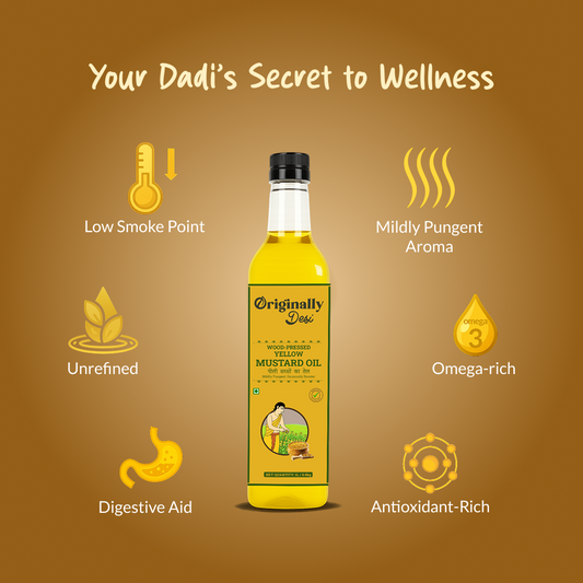 Wood-pressed Yellow Mustard Oil