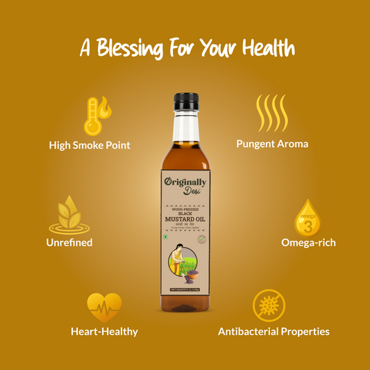 Wood-pressed Black Mustard Oil