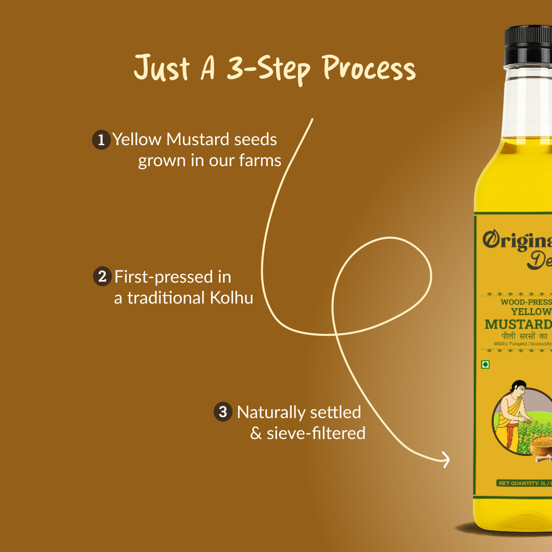 Wood-pressed Yellow Mustard Oil