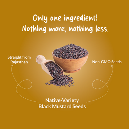 Wood-pressed Black Mustard Oil