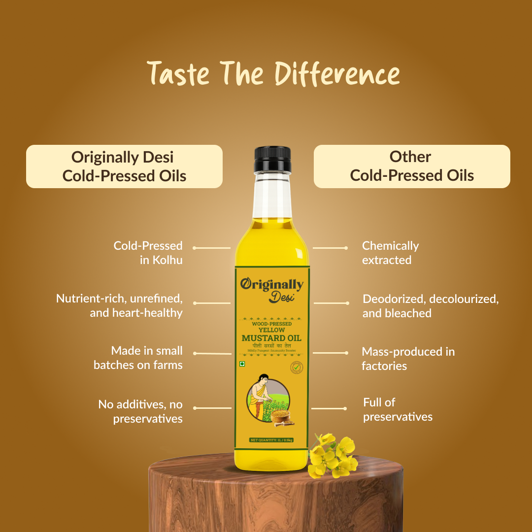 Wood-pressed Yellow Mustard Oil