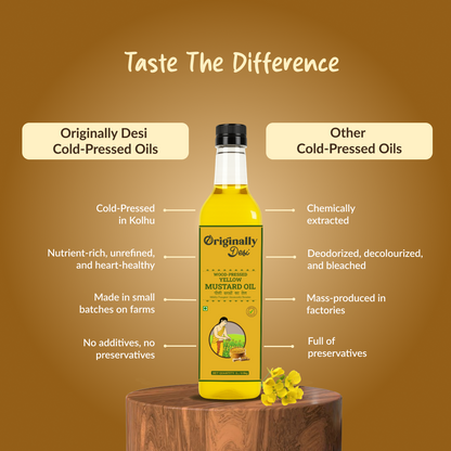 Wood-pressed Yellow Mustard Oil