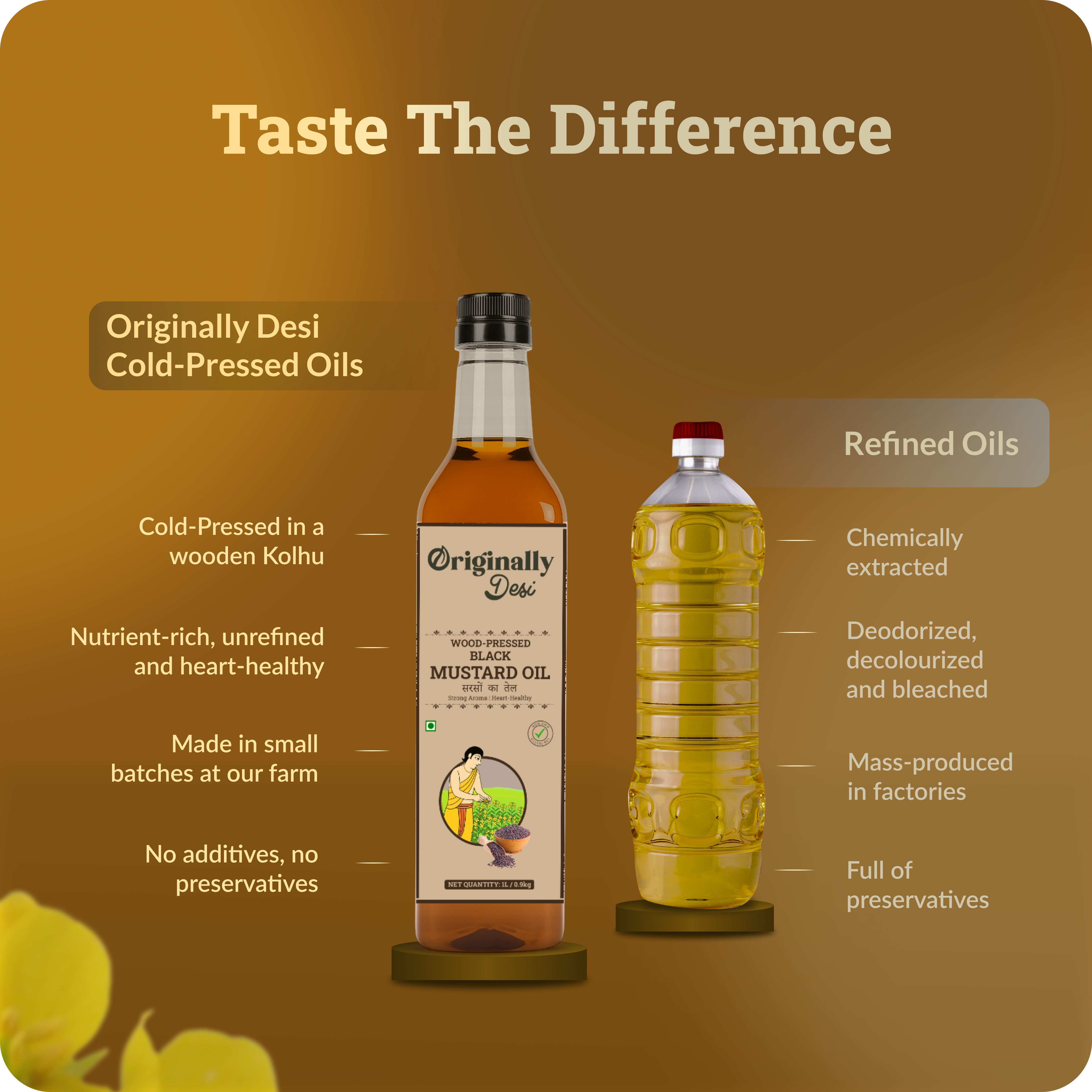 Wood-Pressed Black Mustard Oil