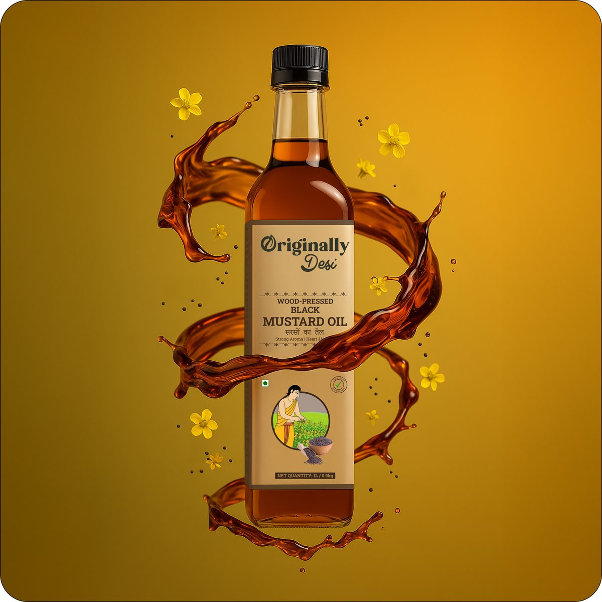 Wood-Pressed Black Mustard Oil
