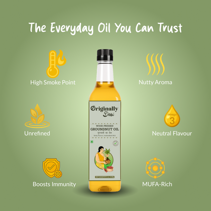 Wood-pressed Groundnut Oil