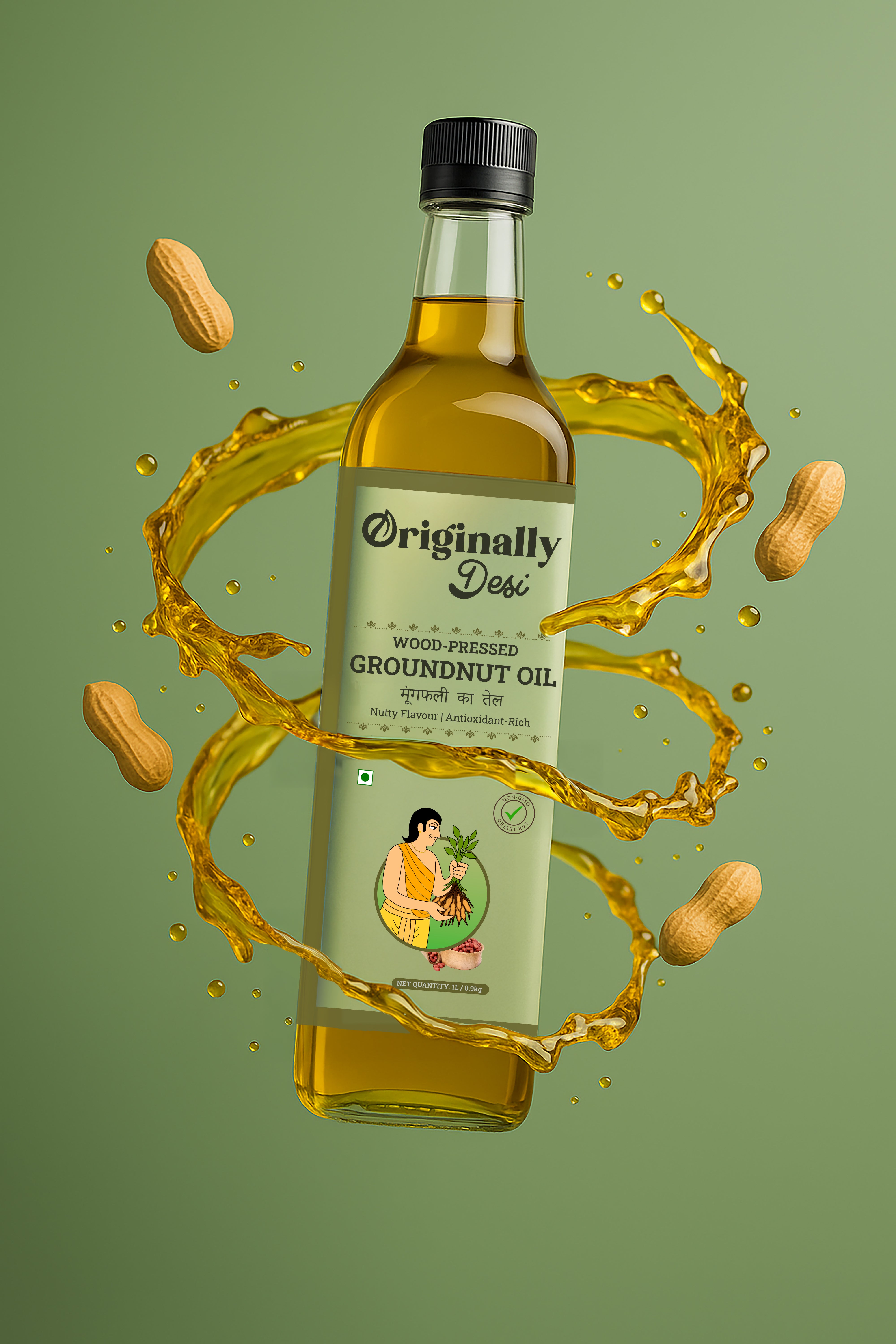 Wood Pressed Groundnut + Yellow Mustard + Black Mustard (1L)