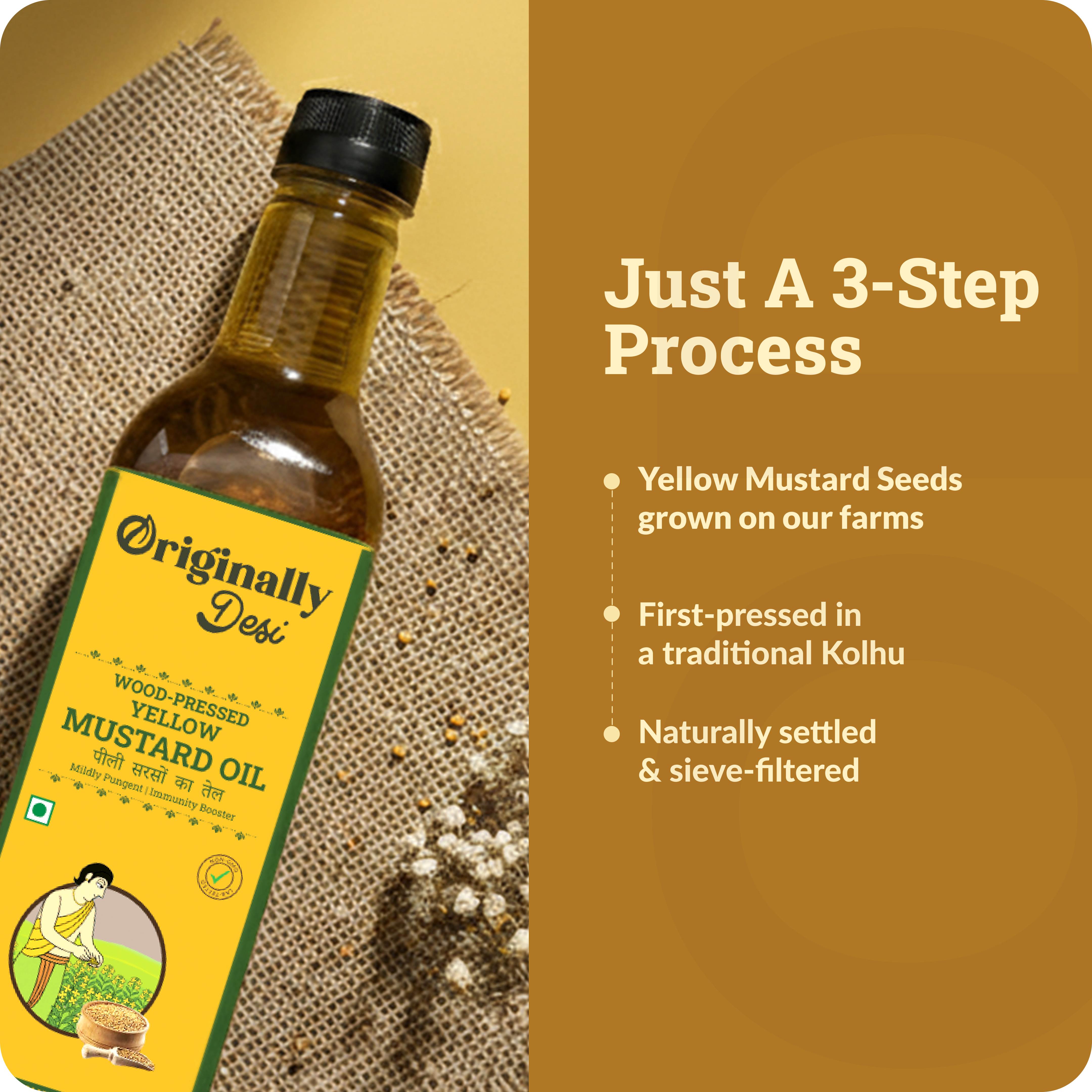 Wood-Pressed Yellow Mustard Oil