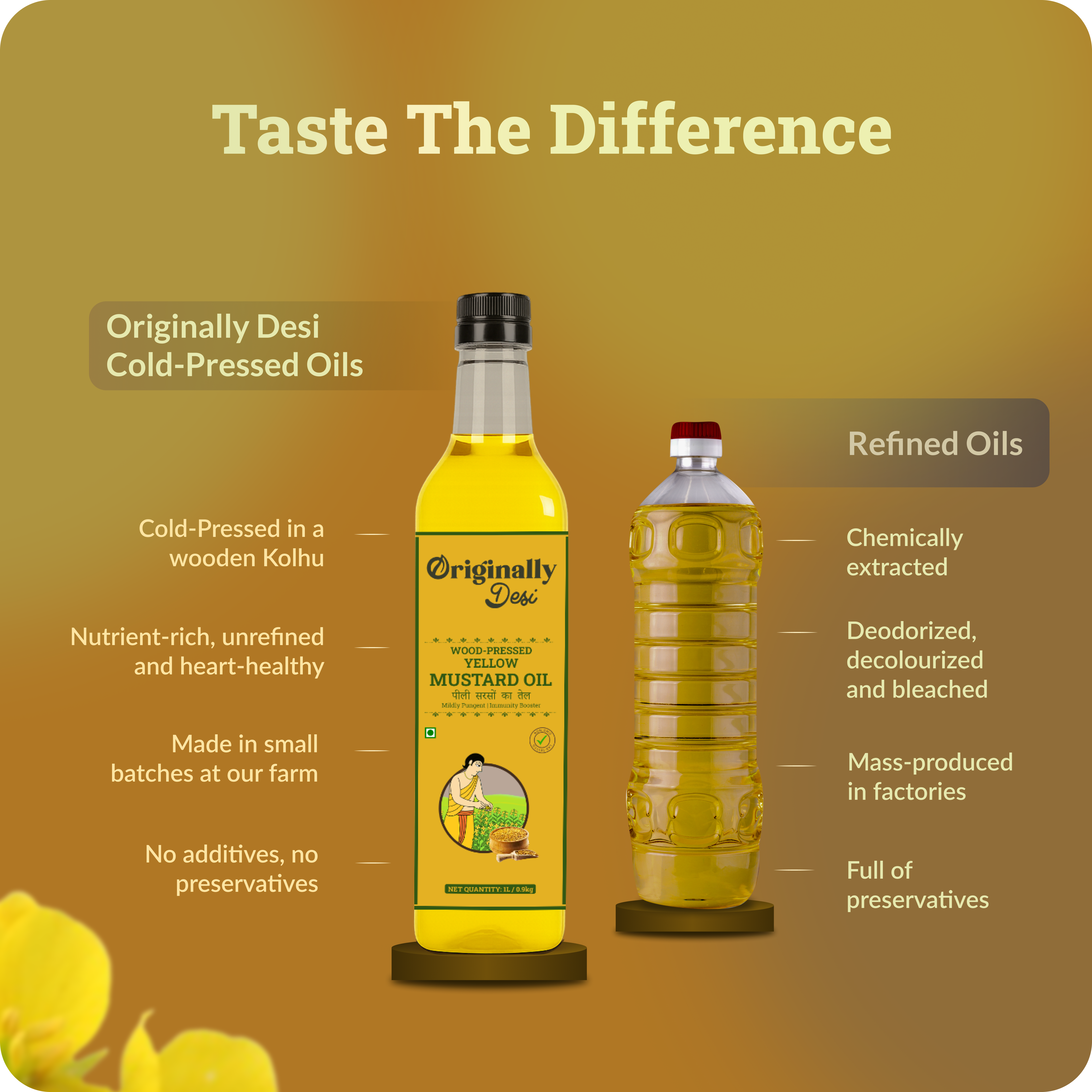 Wood-Pressed Yellow Mustard Oil